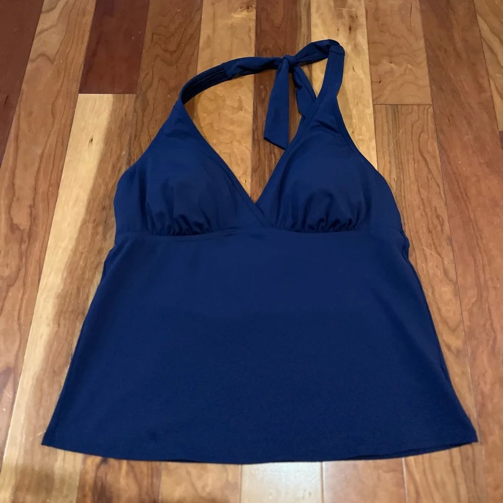 Land’s End Swim Top Tankini Ladies Sz 8 EUC Summer Beach Pool Vacay Resort